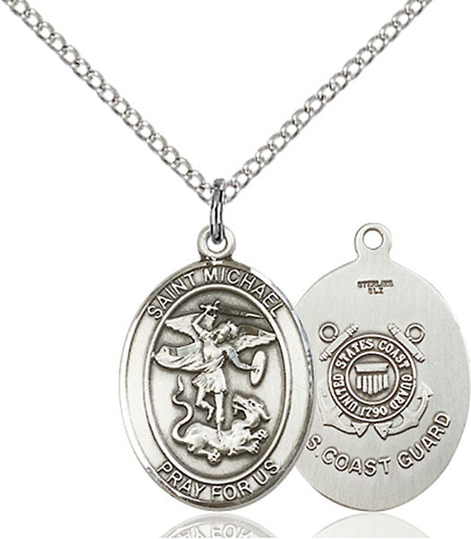 Sterling Silver St. Michael / Coast Guard Pendant