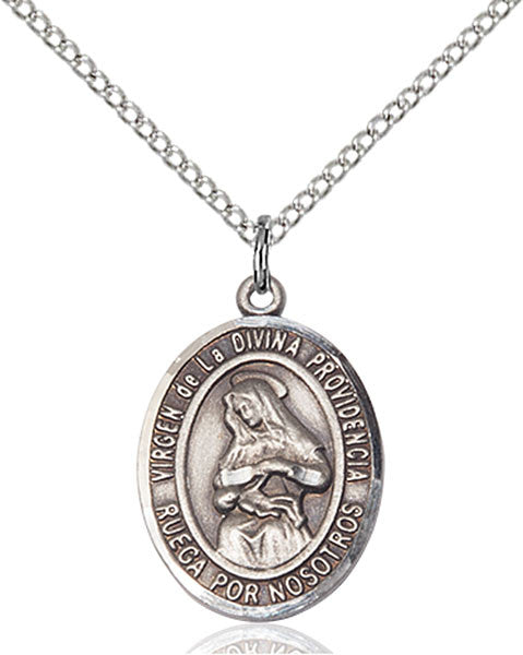 Sterling Silver Virgen de la Divina Pendant