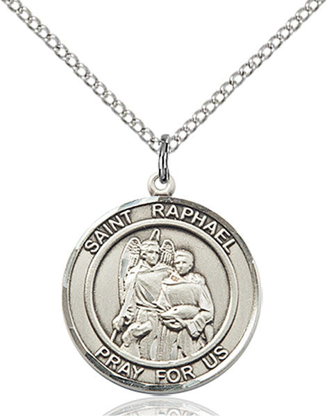 Sterling Silver St. Raphael the Archangel Pendant