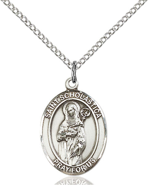 Sterling Silver St. Scholastica Pendant