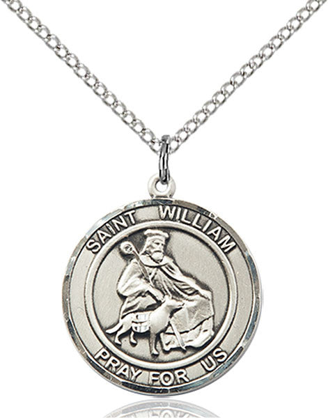 Sterling Silver St. William of Rochester Pendant