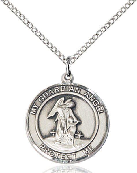 Sterling Silver Guardian Angel Pendant