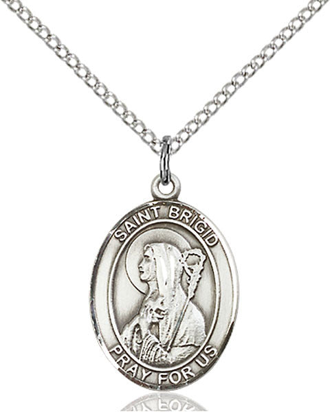 Sterling Silver St. Brigid of Ireland Pendant