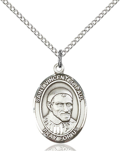 Sterling Silver St. Vincent De Paul Pendant