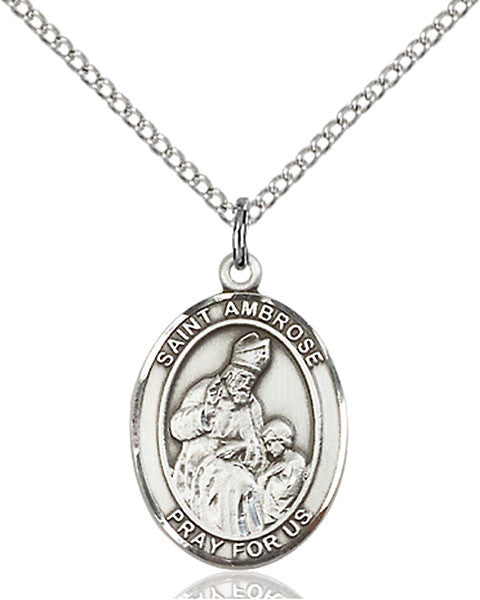 Sterling Silver St. Ambrose Pendant