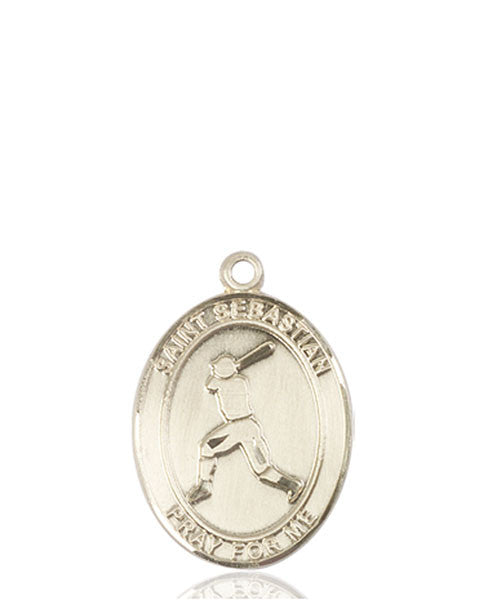 14kt Gold St. Sebastian/Baseball Medal