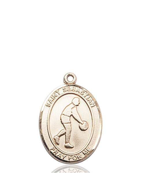 14kt Gold St. Sebastian/Basketball Medal