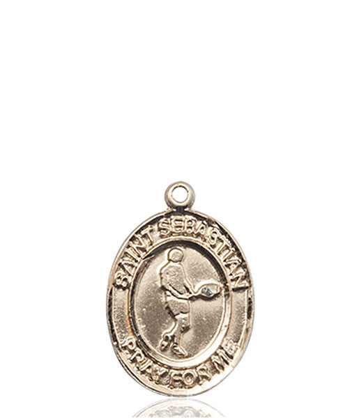 14kt Gold St. Sebastian/Tennis Medal