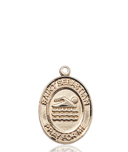 14kt Gold St. Sebastian/Swimming Medal