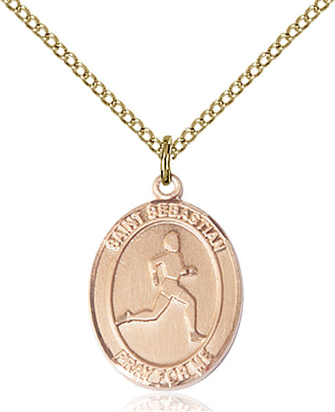 Gold Filled St. Sebastian/Track & Field Pendant