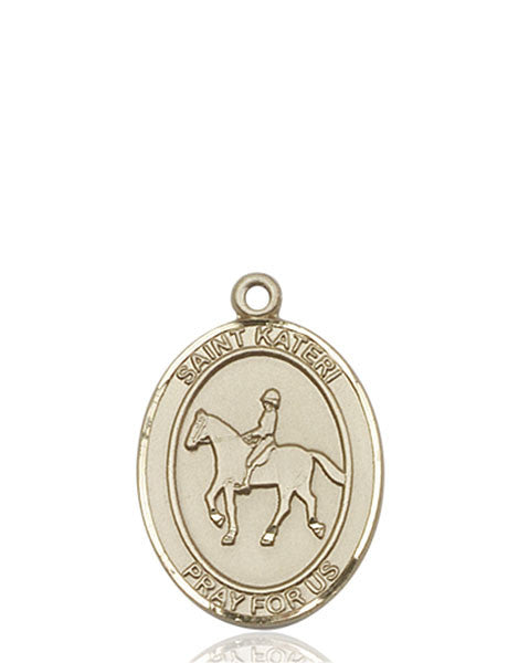 14kt Gold St. Kateri / Equestrian Medal