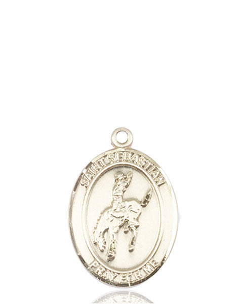 14kt Gold St. Sebastian / Rodeo Medal