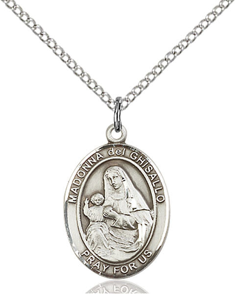 Sterling Silver St. Madonna Del Ghisallo Pendant