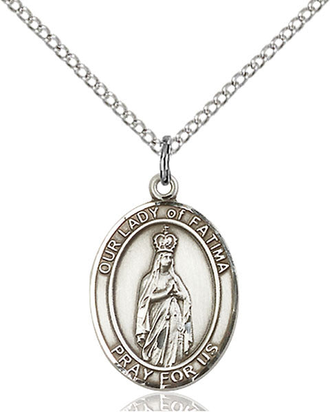 Sterling Silver O/L of Fatima Pendant