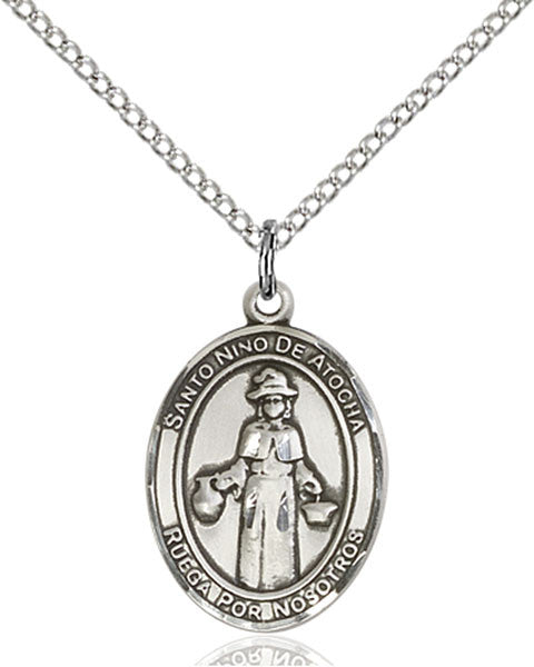 Sterling Silver St. Nino de Atocha Pendant