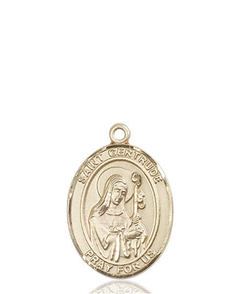 14kt Gold St. Gertrude of Nivelles Medal