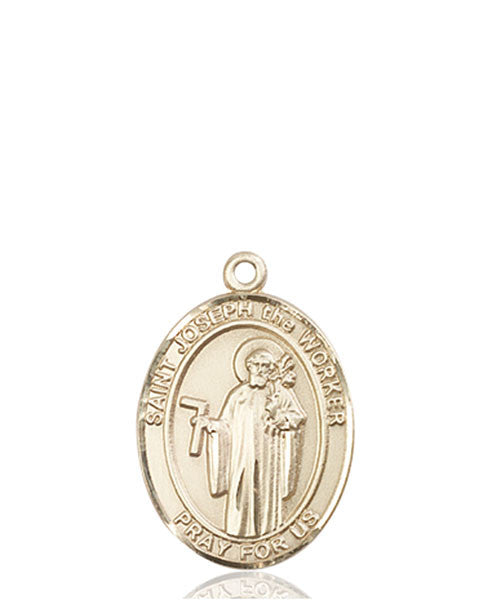 14kt Gold St. Joseph The Worker Medal