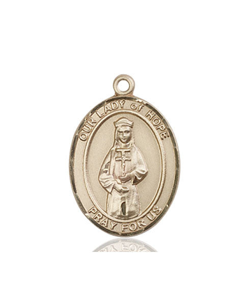 14kt Gold O/L of Hope Medal