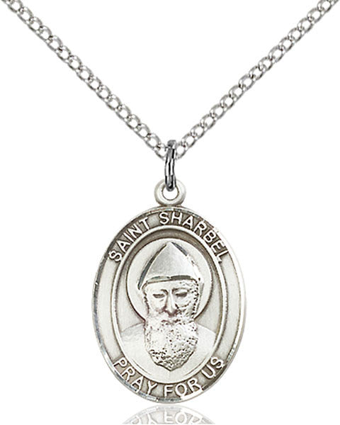 Sterling Silver St. Sharbel Pendant