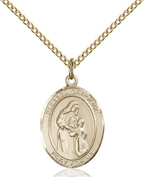 Gold Filled Blessed Caroline Gerhardinger Pendant