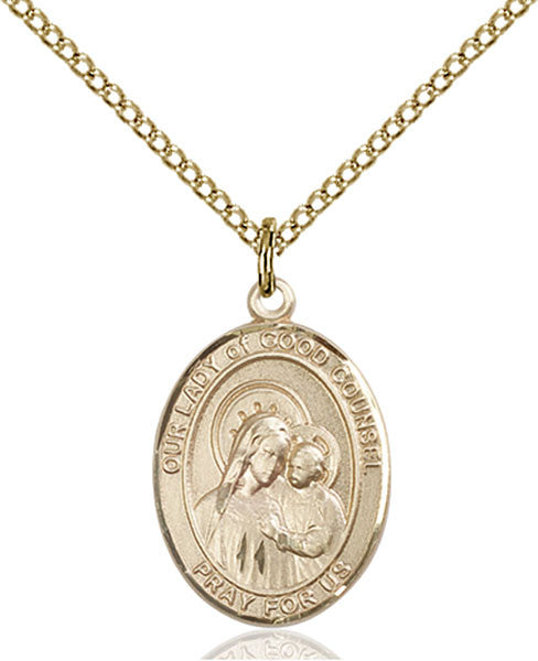 Gold Filled O/L of Good Counsel Pendant