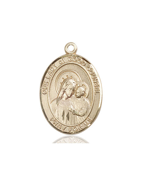 14kt Gold O/L of Good Counsel Medal