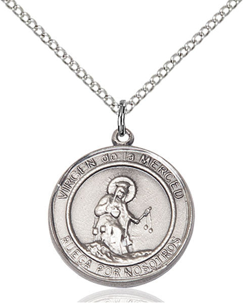 Sterling Silver Virgen de la Merce Pendant