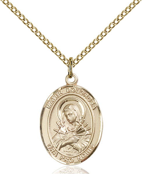 Gold Filled Mater Dolorosa Pendant