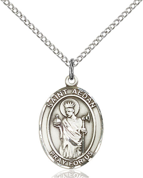 Sterling Silver St. Aedan of Ferns Pendant