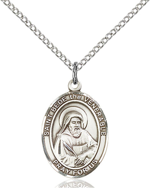 Sterling Silver St. Bede the Venerable Pendant