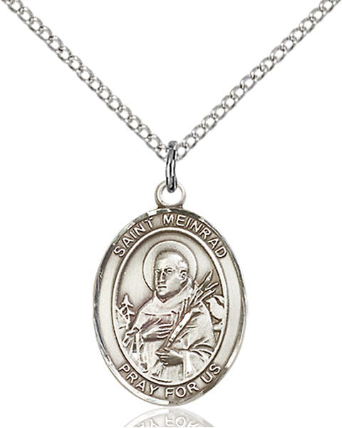 Sterling Silver St. Meinrad of Einsideln Pendant