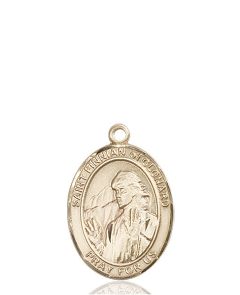 Medalla de San Finnian de Clonard en oro de 14kt