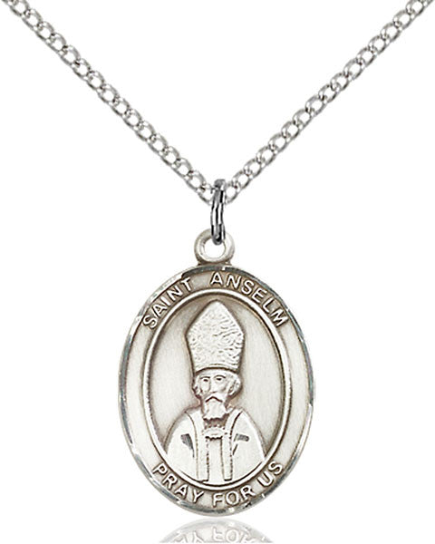 Sterling Silver St. Anselm of Canterbury Pendant