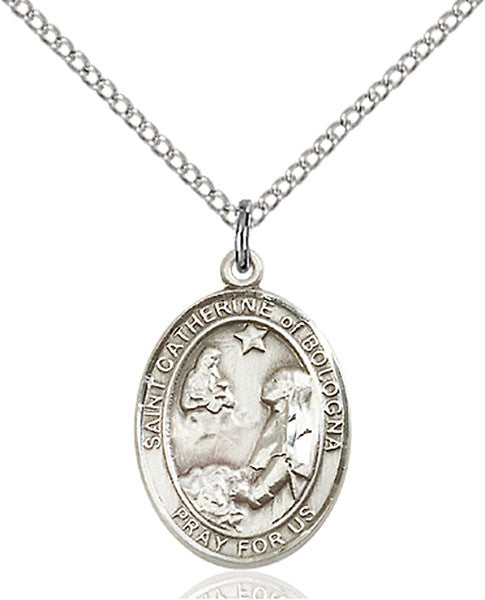 Sterling Silver St. Catherine of Bologna Pendant