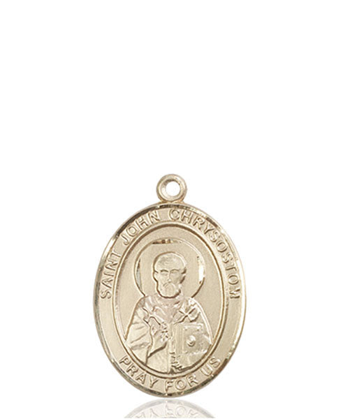 Medalla de San Juan Crisóstomo en oro de 14kt