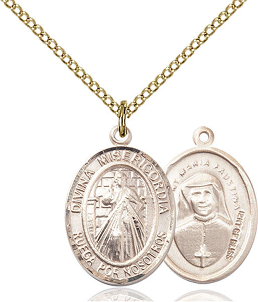 Colgante Divina Misericordia Gold Filled