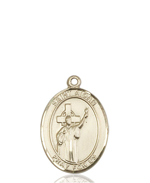 14kt Gold St. Aidan Of Lindesfarne Medal