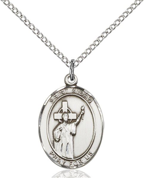 Sterling Silver St. Aidan Of Lindesfarne Pendant