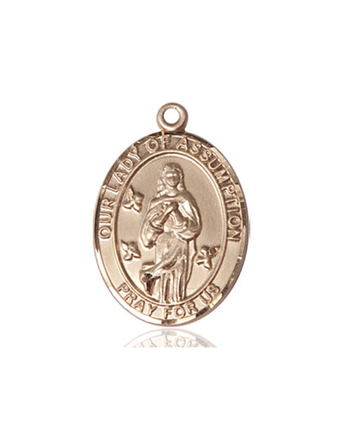 14kt Gold O/L Of Assumption Medal