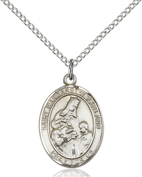 Sterling Silver St. Margaret of Scotland Pendant