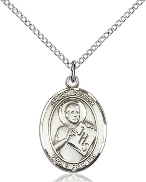 Sterling Silver St. Viator of Bergamo Pendant