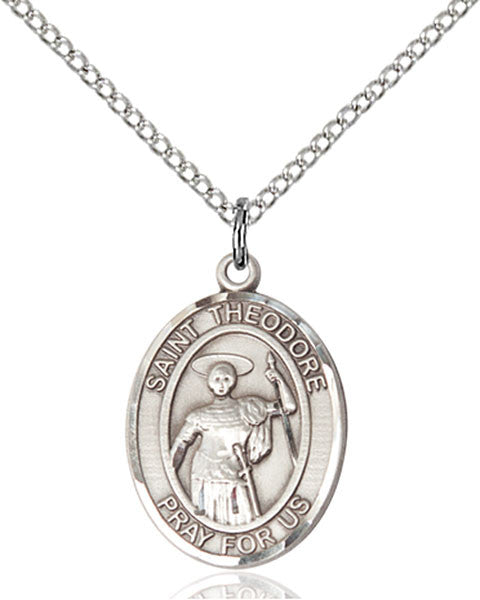 Sterling Silver St. Theodore Stratelates Pendant