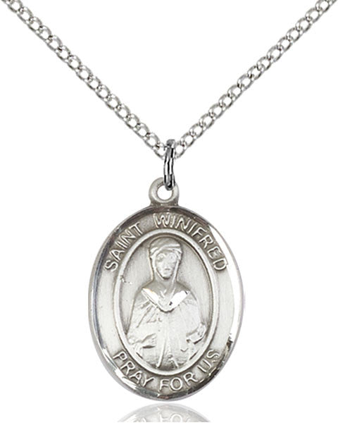 Sterling Silver St. Winifred of Wales Pendant