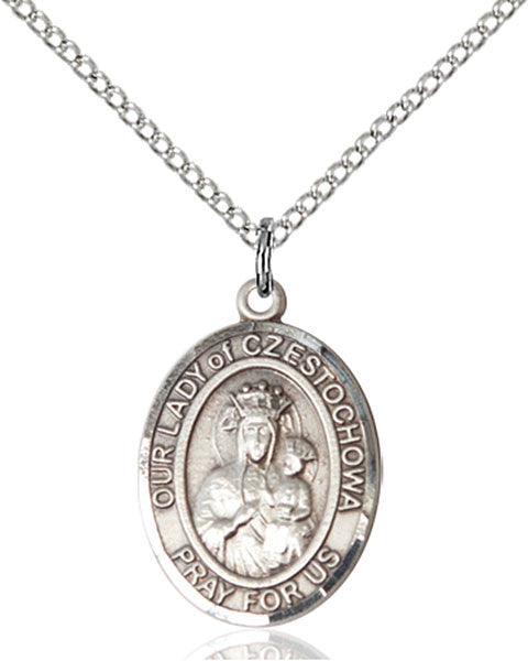 Sterling Silver O/L of Czestochowa Pendant