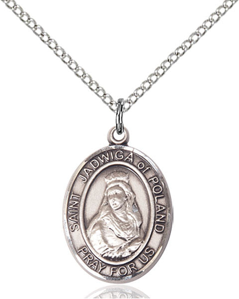 Sterling Silver St. Jadwiga of Poland Pendant