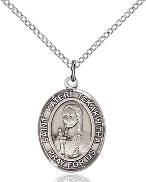 Sterling Silver St. Kateri Tekakwitha Pendant