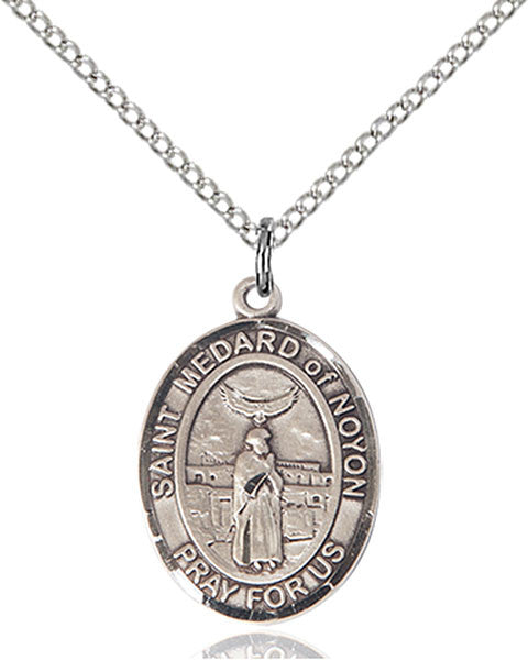 Sterling Silver St. Medard of Noyon Pendant