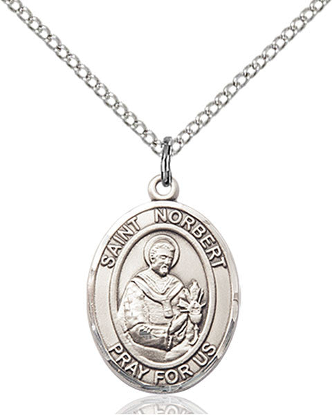 Sterling Silver St. Norbert of Xanten Pendant