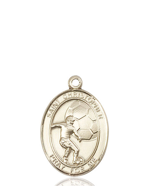 14kt Gold St. Christopher/Soccer Medal