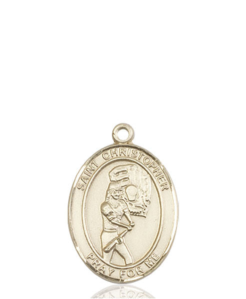 14kt Gold St. Christopher/Softball Medal